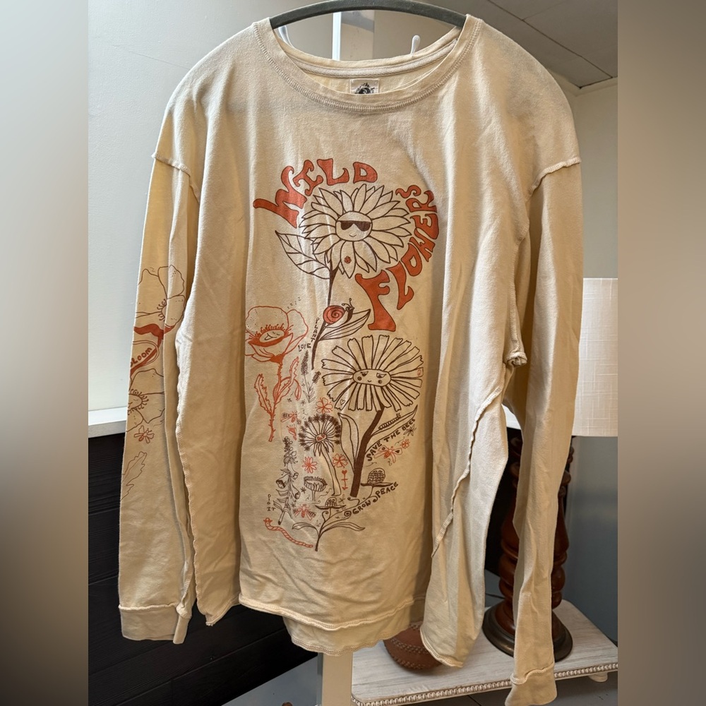 Free People We the Free Care FP Wildflowers Doodle Tee